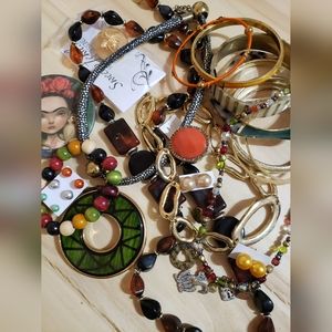Retro Hippie Costume Fashion Jewelry and Accessories Lot